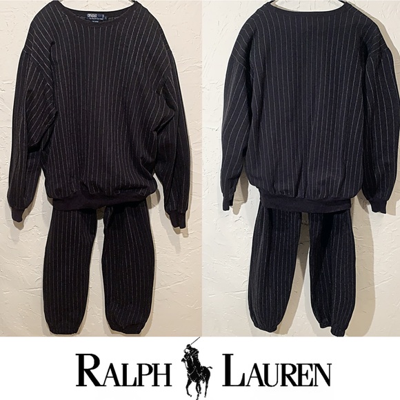 Polo Ralph Lauren Other - 90s Vintage Polo Ralph Lauren Pinstripe Sweatsuit